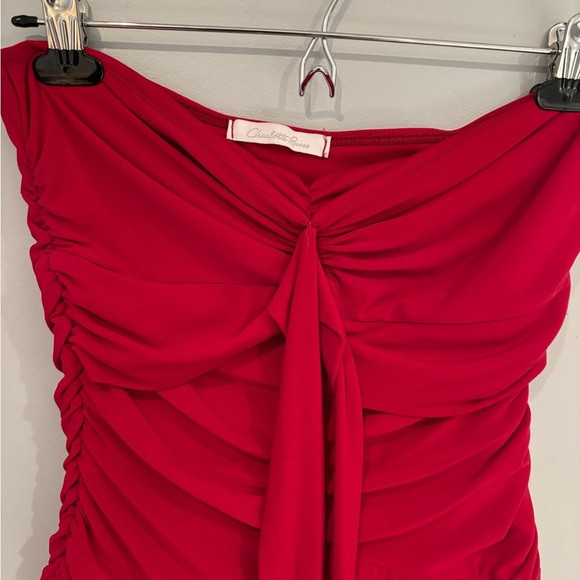 Strapless Red Women's Dress - Picture 2 of 4